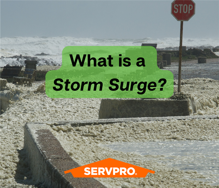A graphic reads, What is a Storm Surge?