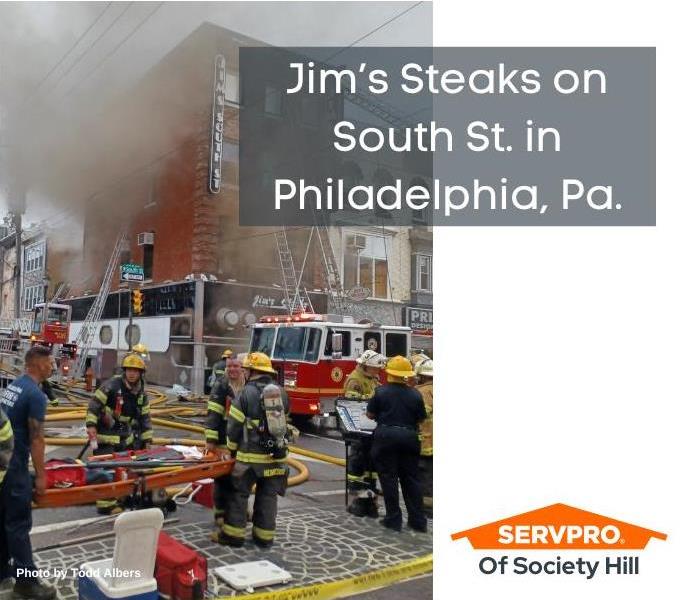 Fire Department respond to fire at Jim's Steaks