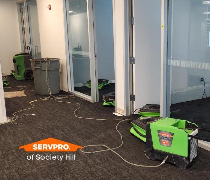 Air movers in office building